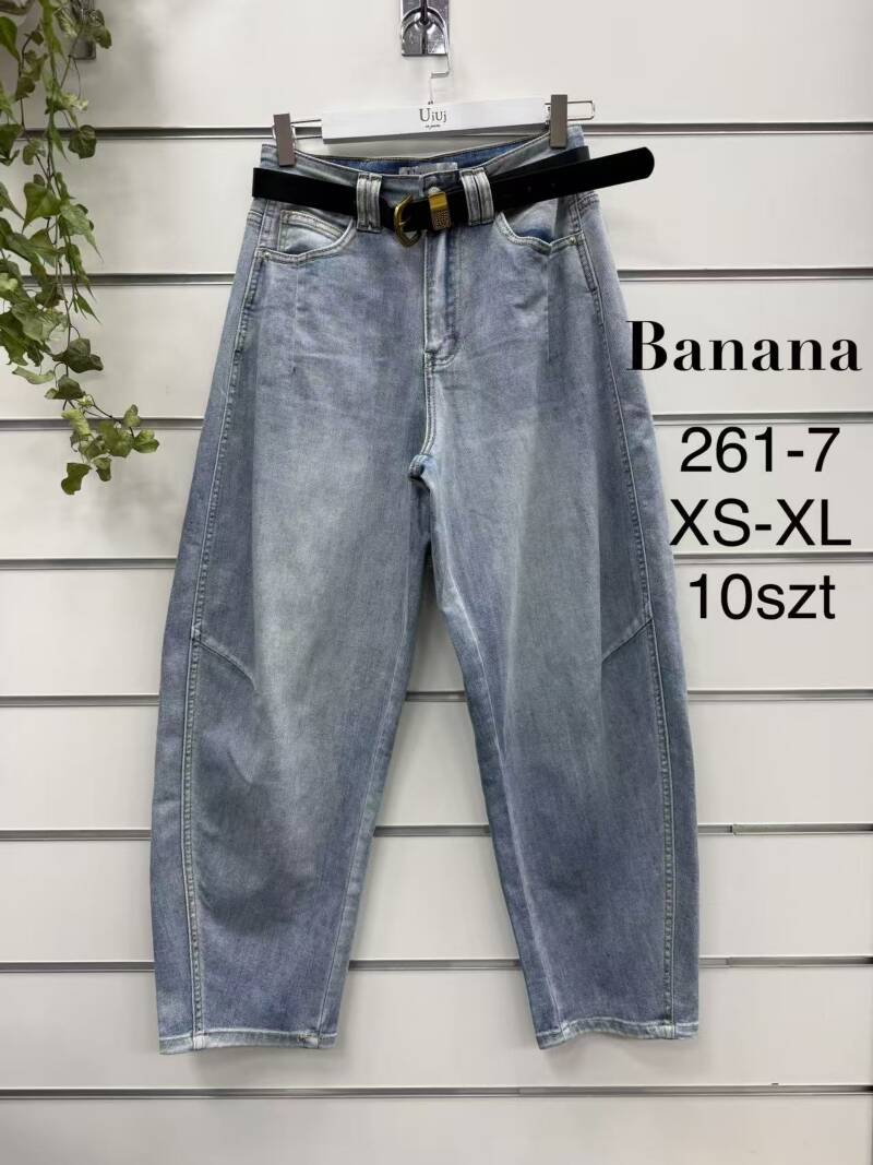 Spodnie damskie jeansy Roz XS-XL, 1 Kolor Paczka 10 szt